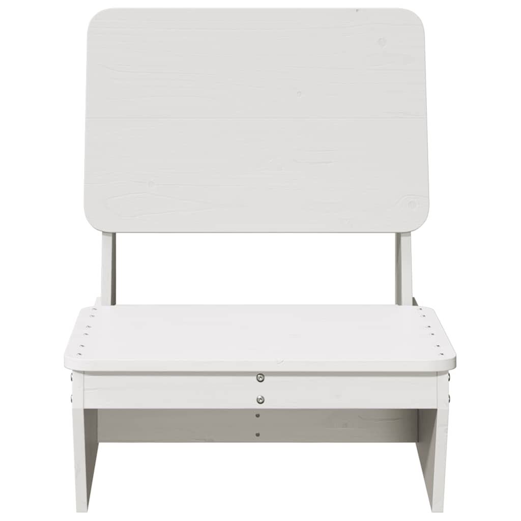 Havestol Hvid 60x64x70,5 cm Massiv Fyrretræ