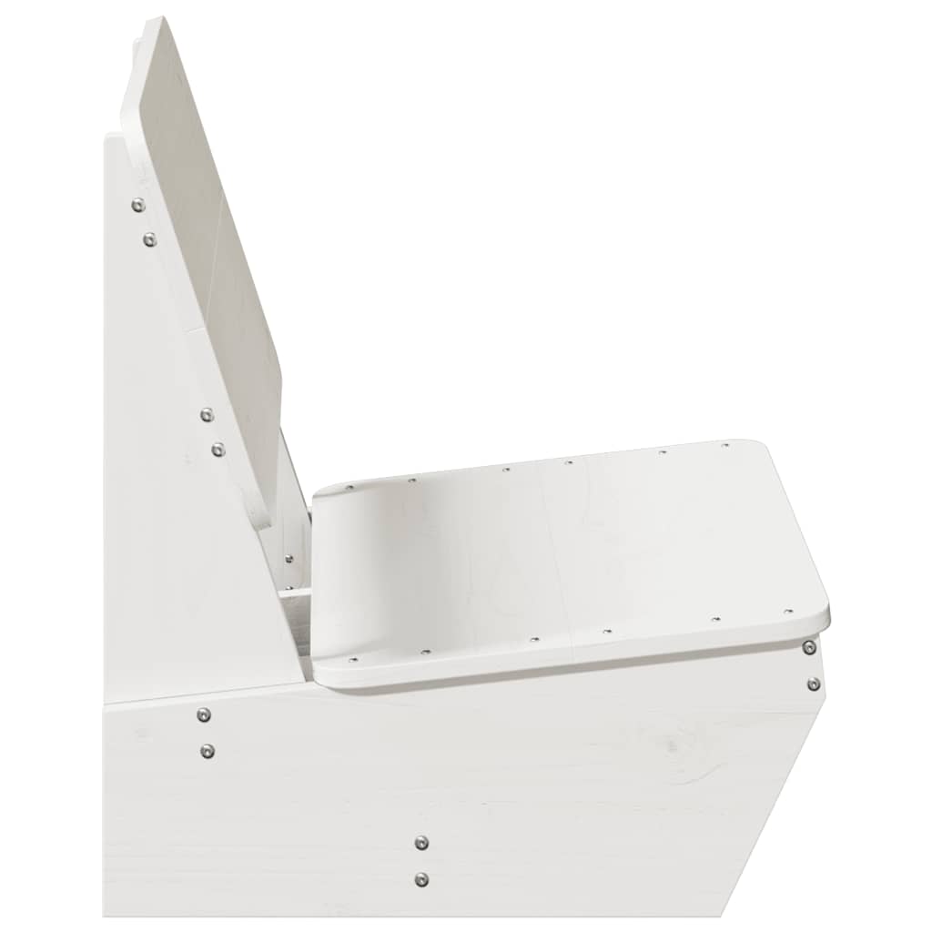 Havestol Hvid 60x64x70,5 cm Massiv Fyrretræ