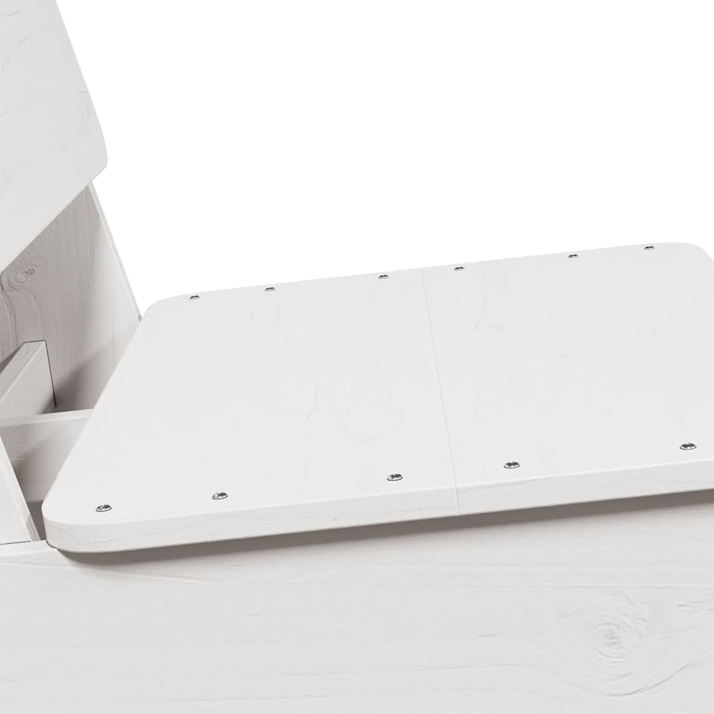 Havestol Hvid 60x64x70,5 cm Massiv Fyrretræ