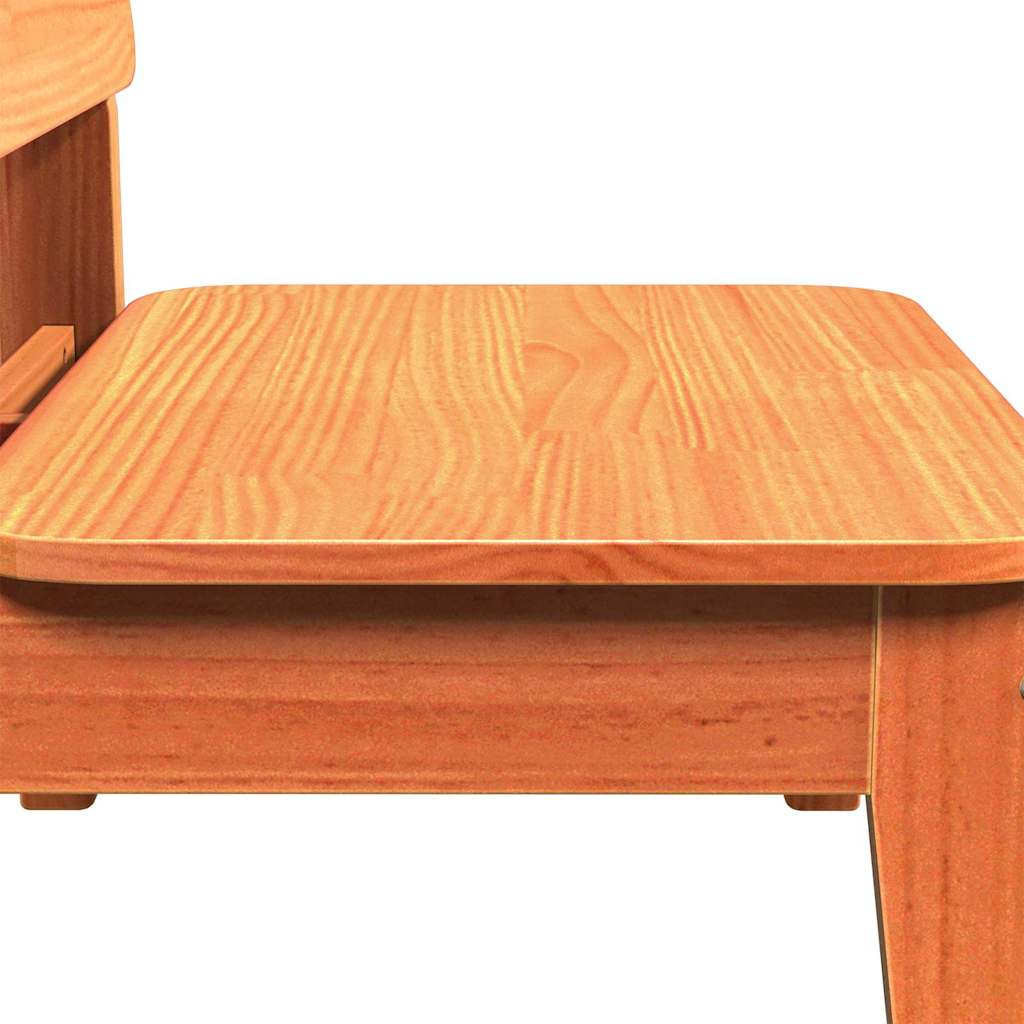 Havestol voksbrun 60x52,5x72 cm massiv fyrretræ