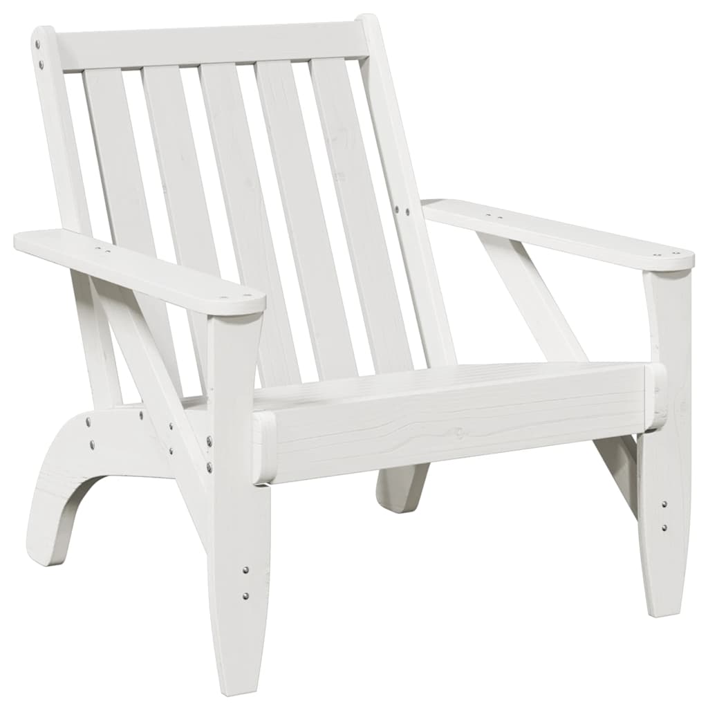 Adirondack havestole 2 stk. Hvid 75x77x77cm massiv fyrretræ