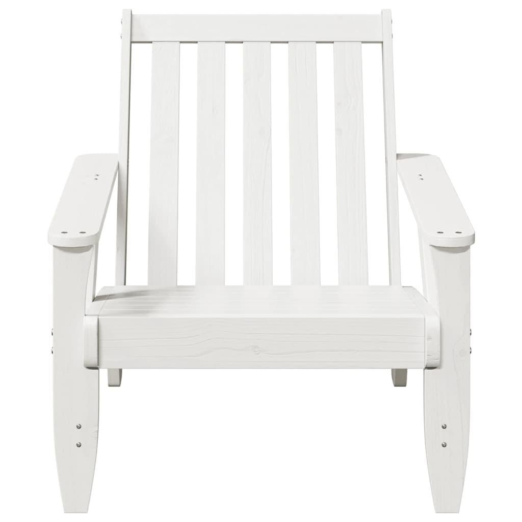 Adirondack havestole 2 stk. Hvid 75x77x77cm massiv fyrretræ
