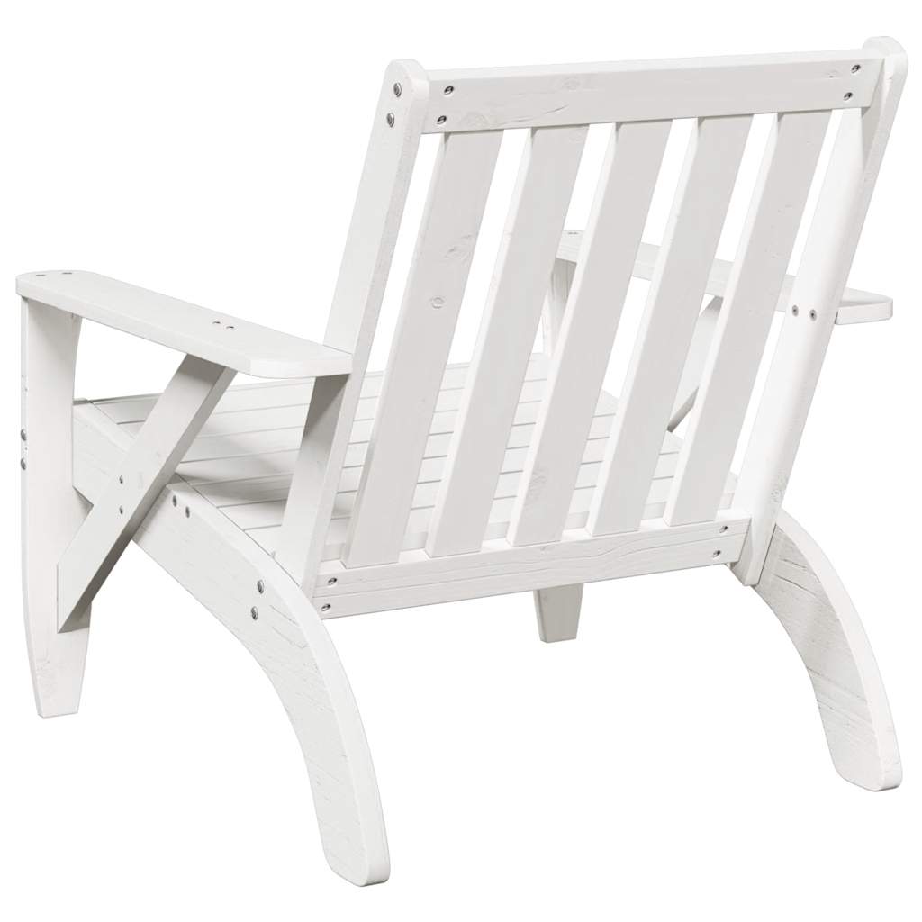Adirondack havestole 2 stk. Hvid 75x77x77cm massiv fyrretræ