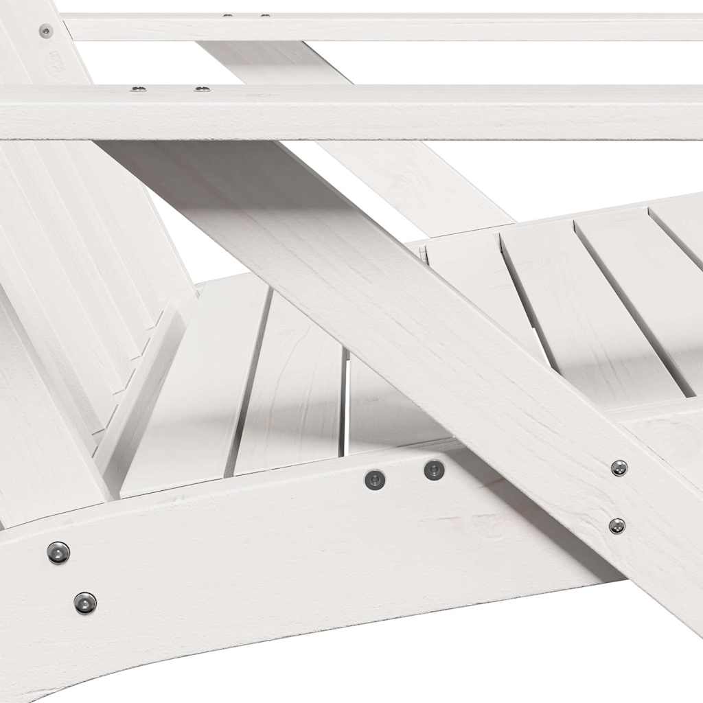 Adirondack havestole 2 stk. Hvid 75x77x77cm massiv fyrretræ
