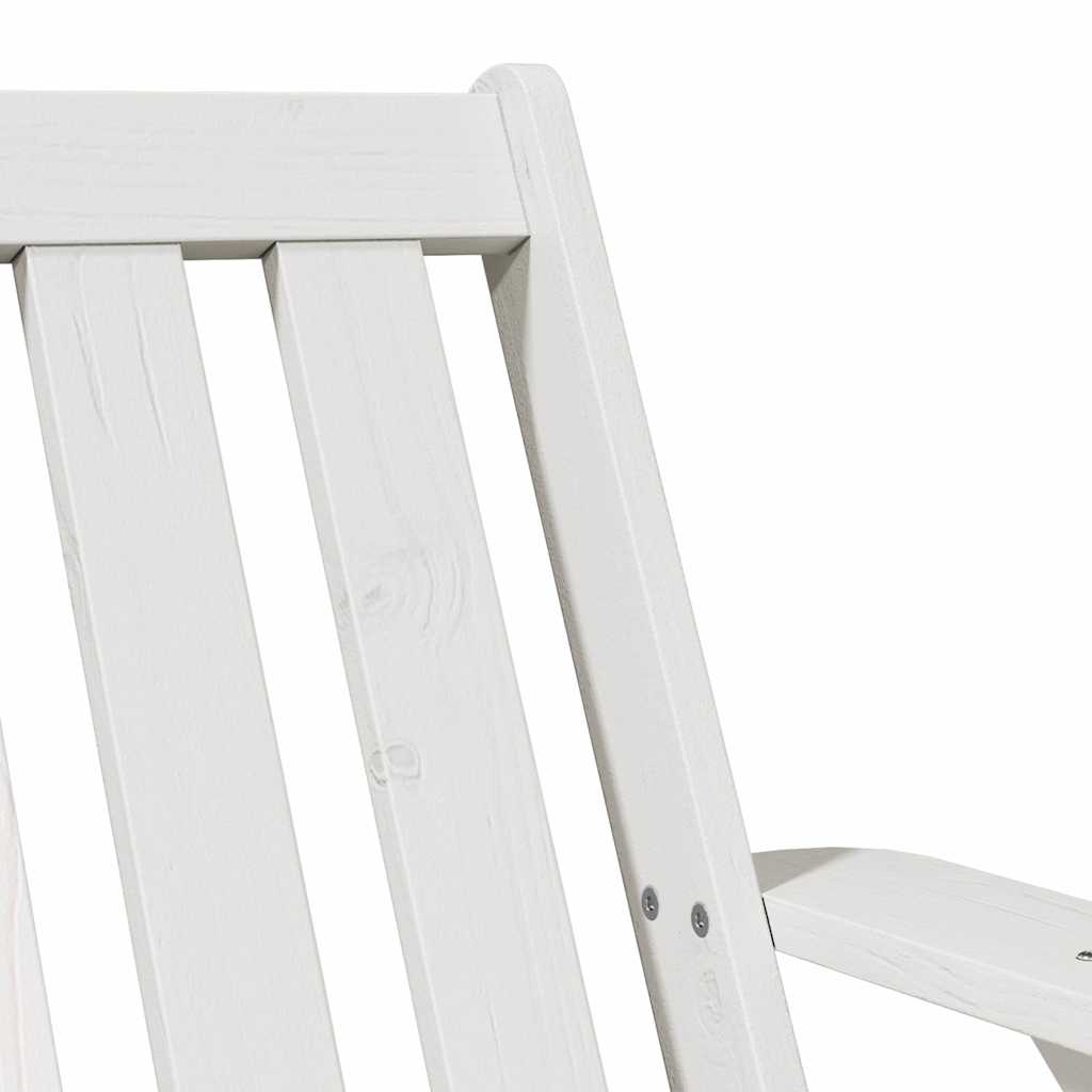 Adirondack havestole 2 stk. Hvid 75x77x77cm massiv fyrretræ