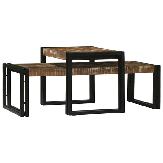 Couchtisch 2 pcs Mehrfarbig 48 x 40 x 40 cm Massives Altholz