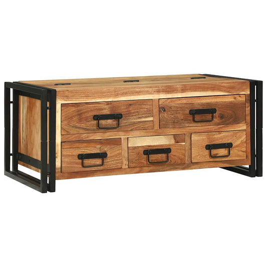 Couchtisch Braun 90 x 50 x 38 cm Massivholz Akazie