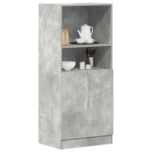 Køkkenskab Beton Grå 57x41,5x131,5 cm Træ Materiale