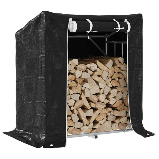 Brændestativ med regnslag 101x61x110,5 cm Galvaniseret stål