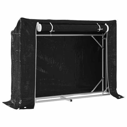 Brændereol med regnbeskyttelse 151x40,5x110,5 cm galvaniseret stål