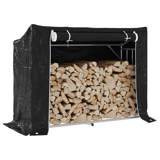 Brændereol med regnbeskyttelse 151x60,5x110,5 cm galvaniseret stål