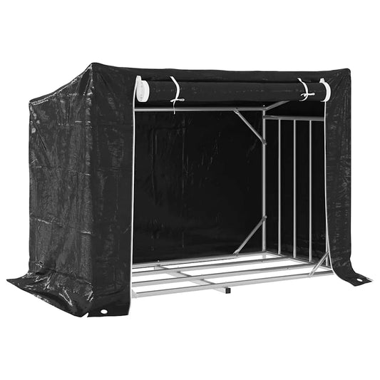Brændereol med regnbeskyttelse 151x80,5x110,5 cm galvaniseret stål