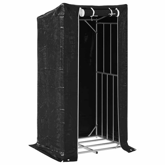 Brændereol med regnbeskyttelse 100x80x200 cm Galvaniseret stål