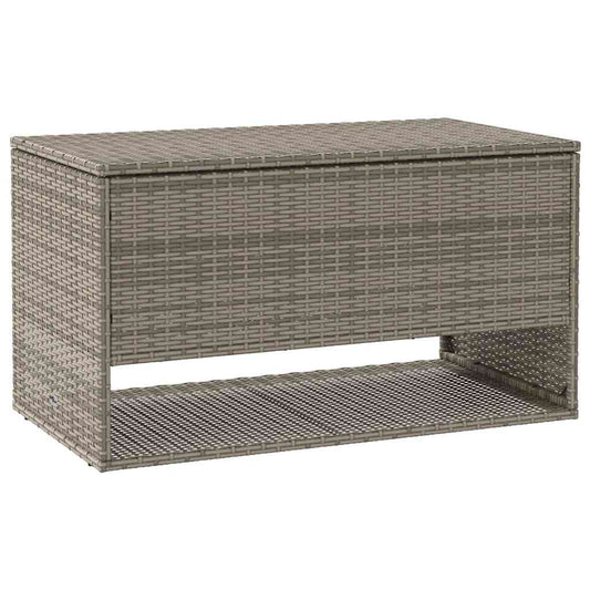 Outdoor-Kissenbox Grau 100x55x55,5 cm Poly Rattan