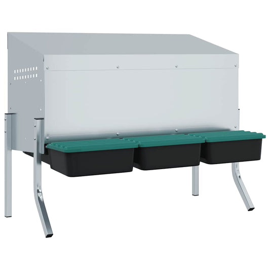 Hühner-Nistkasten 3 Fächer mit Beinen Verzinkter Stahl