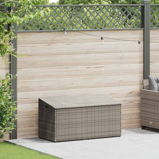 Garten-Aufbewahrungsbox Grau 110 x 50 x 58 cm Poly Rattan