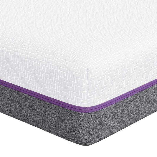 Matratze Weiß und Grau 80 x 200 cm Memory Foam