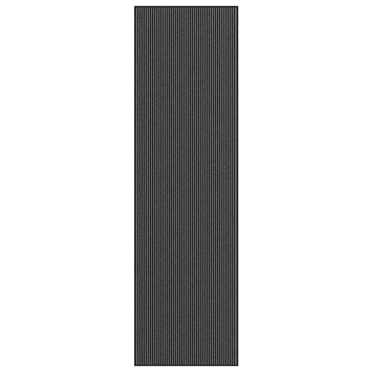 Fußmatte Streifen Schwarz und Grau 115x400 cm