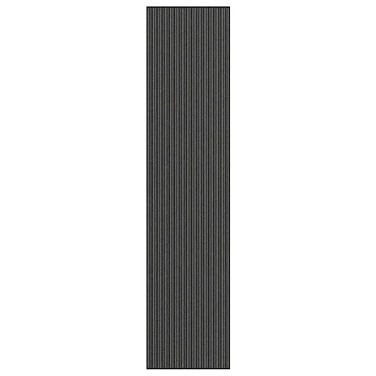 Dørmåtte Stripes Sort og Grå 115x500 cm