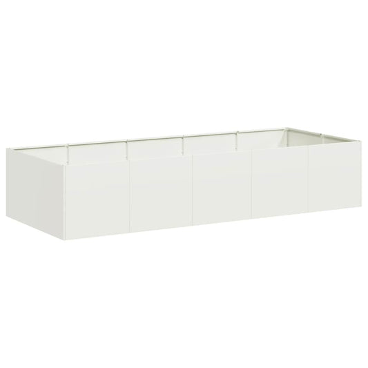 Pflanzgefäß Weiß 200x80x40 cm Stahl
