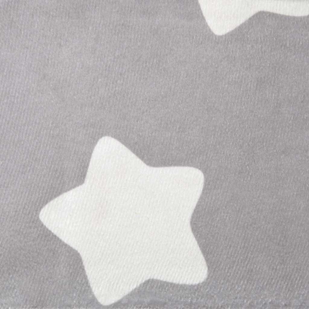 Børnesofa lysegrå med Stars Soft Plush