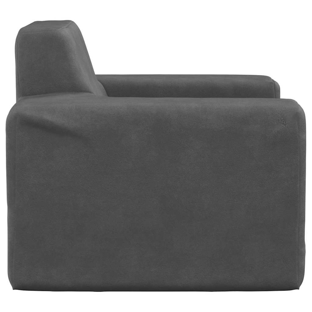 Børnesofa Antracit blød plys