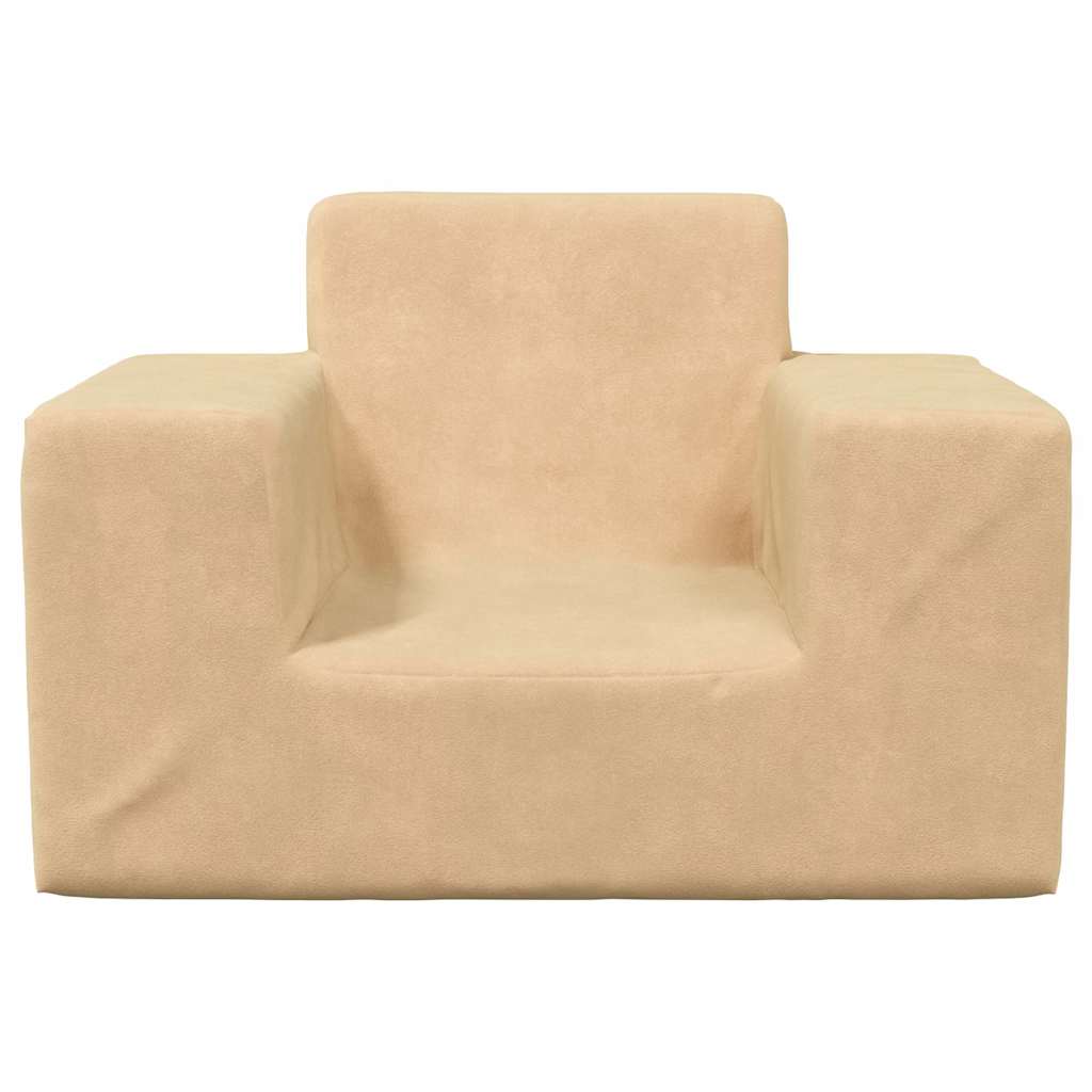 Børnesofa Creme Soft Plys