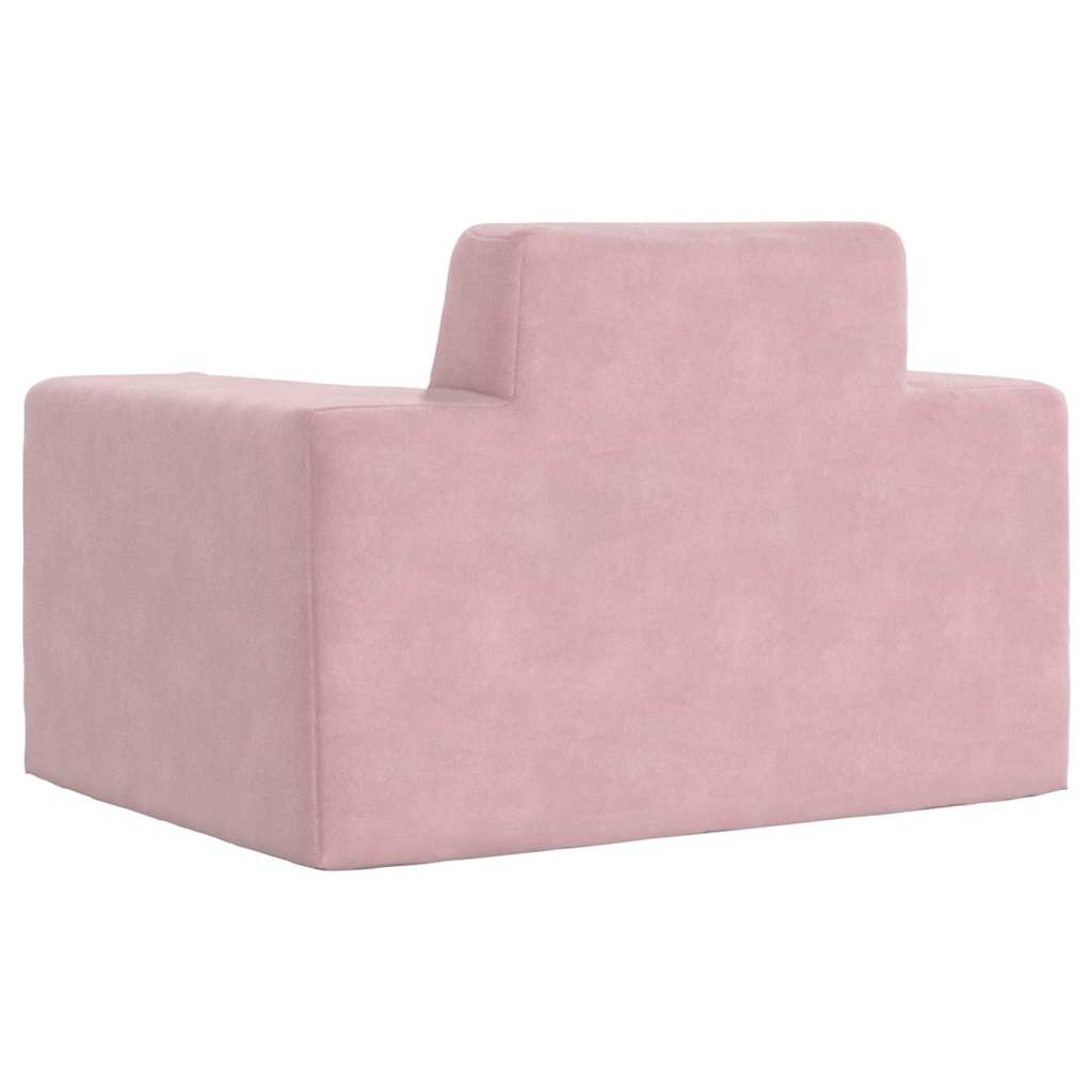 Børnesofa Pink Soft Plys