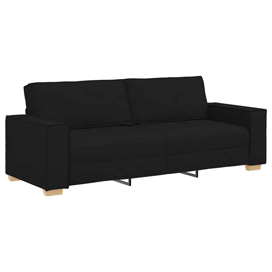 3-Sitzer-Sofa Schwarz 180 cm Stoff