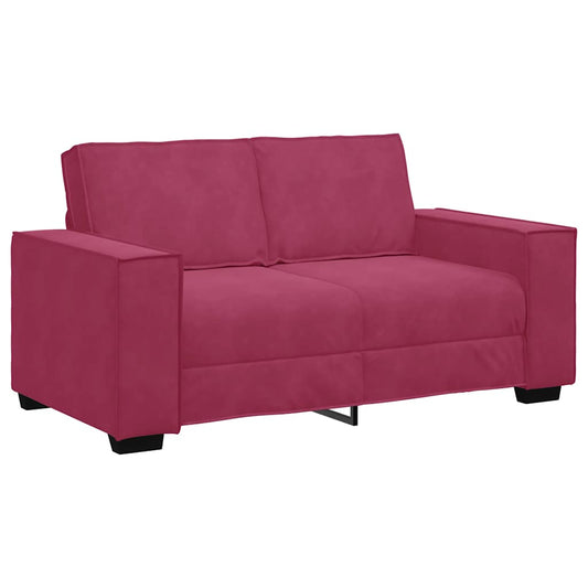 2-Sitzer-Sofa Weinrot 120 cm Samt
