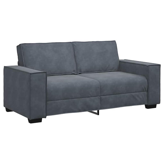 2-Sitzer-Sofa Dunkelgrau 140 cm Samt