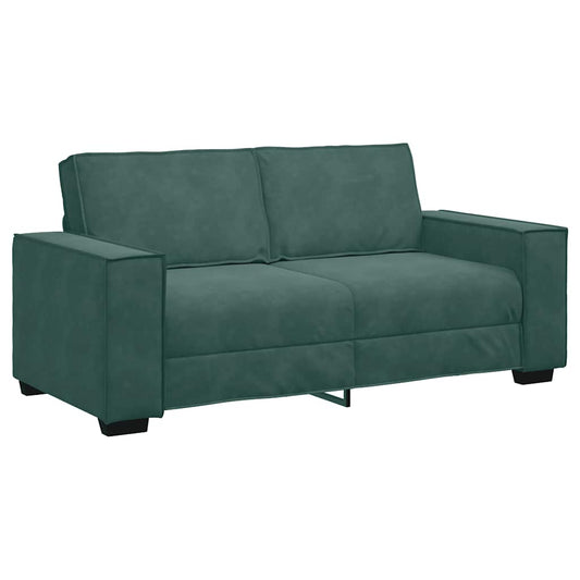 2-Sitzer-Sofa Dunkelgrün 140 cm Samt