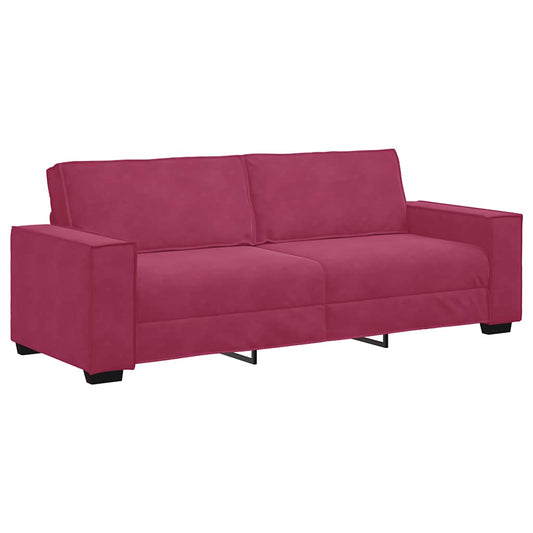 3-Sitzer-Sofa Weinrot 180 cm Samt