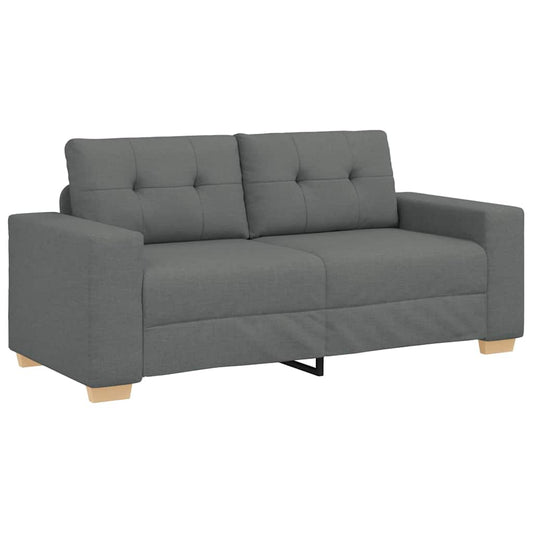 Zweisitzer-Sofa Dunkelgrau 140 cm Stoff