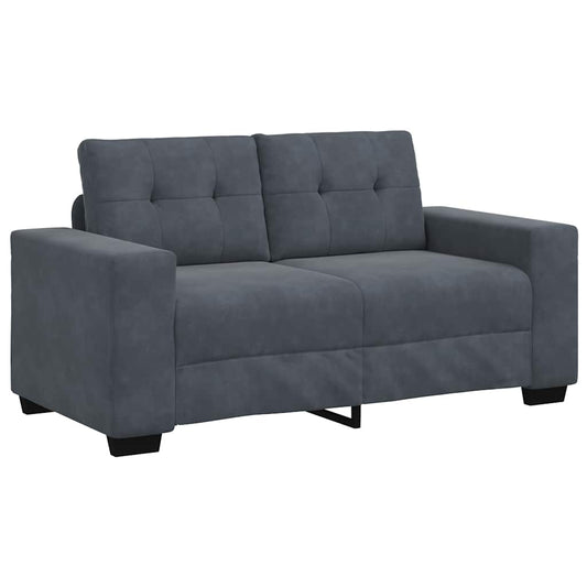 Zweisitzer-Sofa Dunkelgrau 120 cm Samt