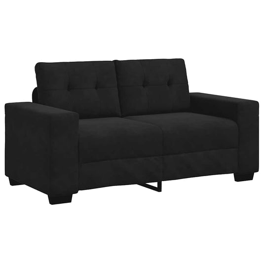 Zweisitzer-Sofa Schwarz 120 cm Samt