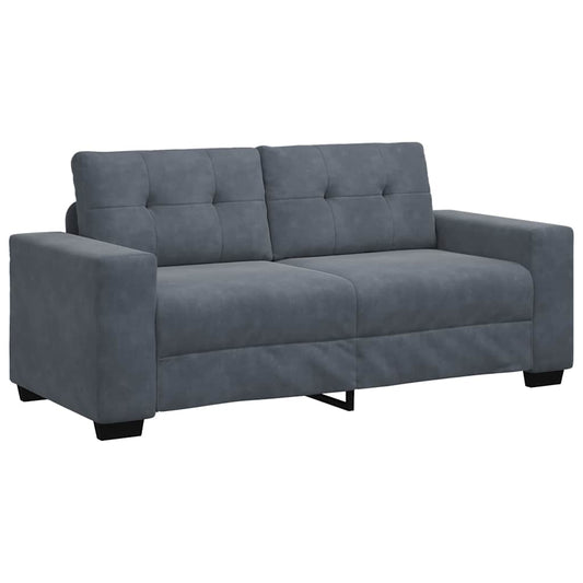 Zweisitzer-Sofa Dunkelgrau 140 cm Samt