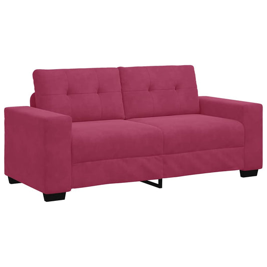 Zweisitzer-Sofa Weinrot 140 cm Samt