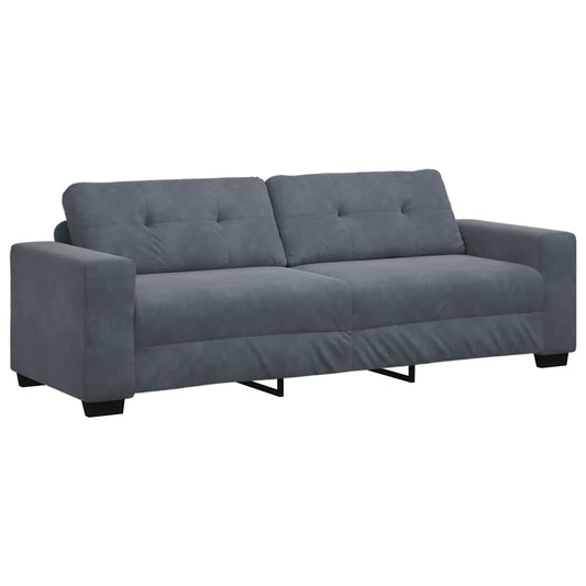 3-Sitzer-Sofa Dunkelgrau 180 cm Samt