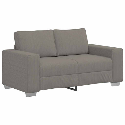 Zweisitzer-Sofa Hellgrau 120 cm Cordstoff