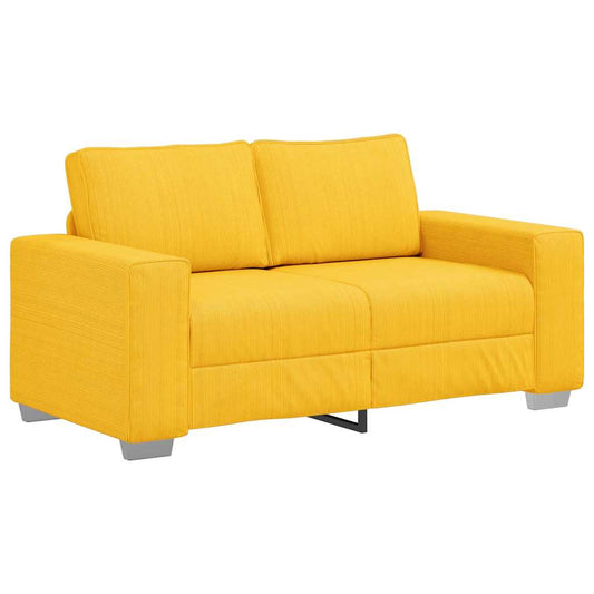 Zweisitzer-Sofa Hellgelb 120 cm Cordstoff