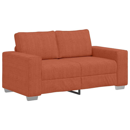 Zweisitzer-Sofa Rot Orange 120 cm Cordstoff
