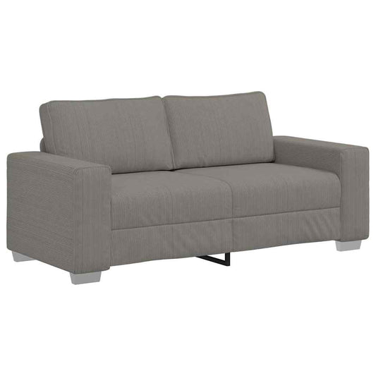 Zweisitzer-Sofa Hellgrau 140 cm Cordstoff