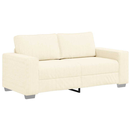 Zweisitzer-Sofa Creme 140 cm Cordstoff