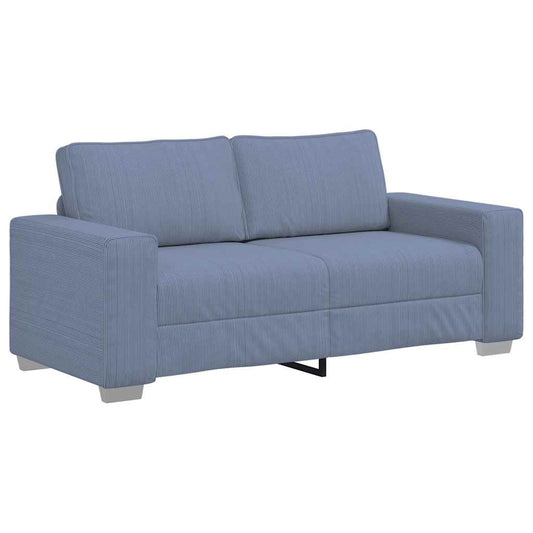 Zweisitzer-Sofa Blau 140 cm Cordstoff