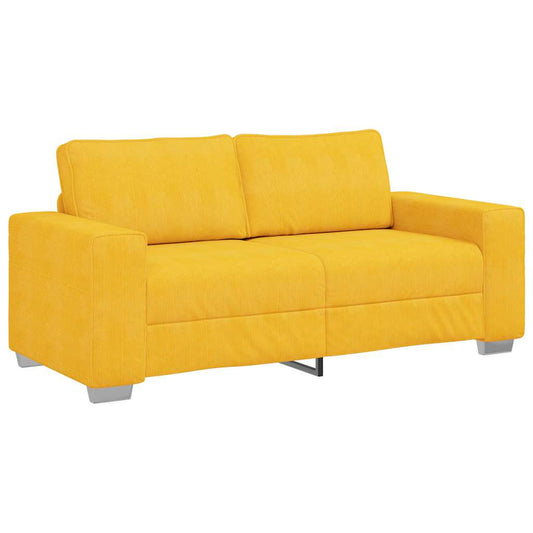 Zweisitzer-Sofa Hellgelb 140 cm Cordstoff