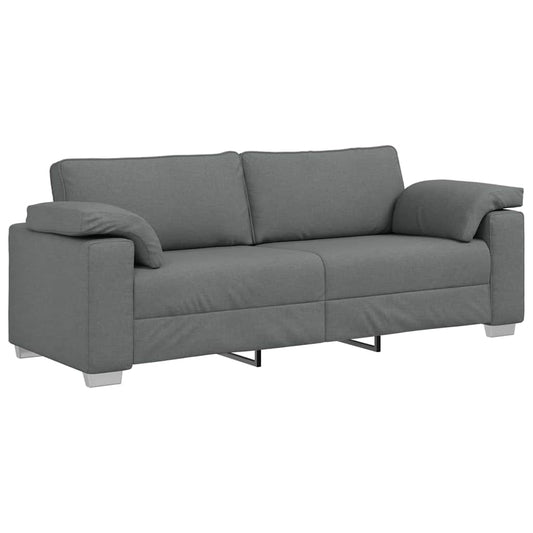 Sofa Dunkelgrau 219 x 77 x 82 cm Stoff
