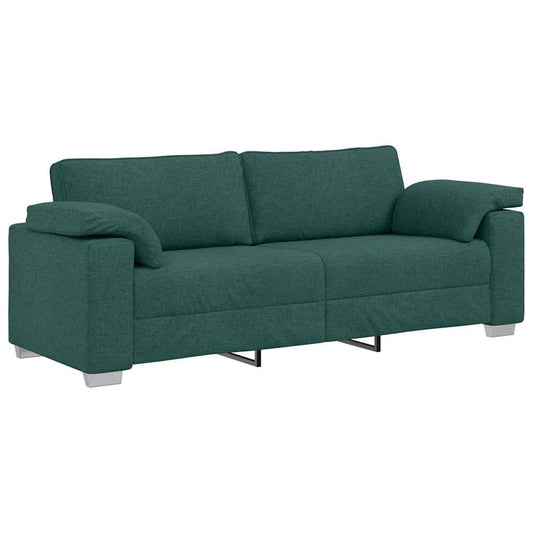 Sofa Dunkelgrün 219 x 77 x 82 cm Stoff