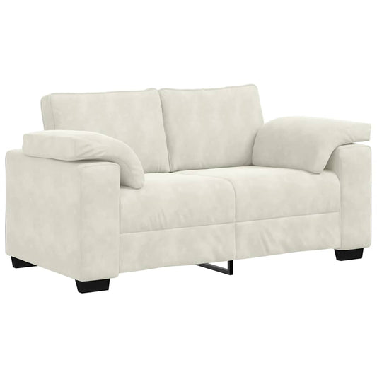 Zweisitzer-Sofa Creme 120 cm Samt