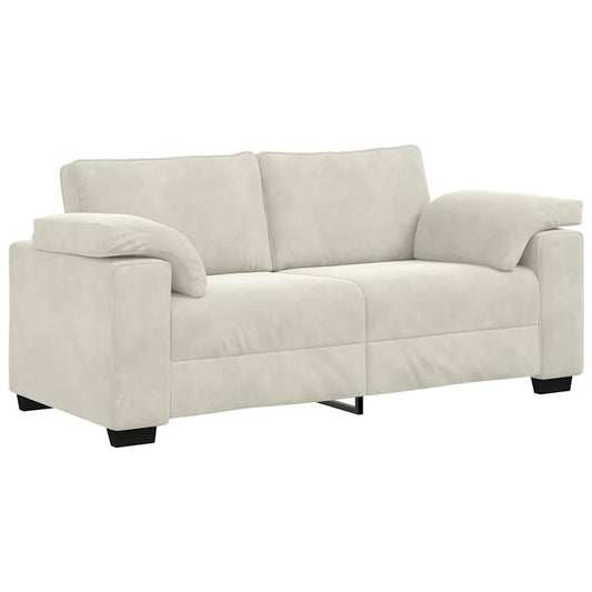 Zweisitzer-Sofa Creme 140 cm Samt